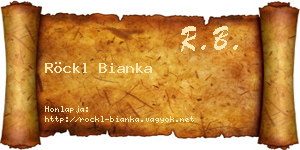 Röckl Bianka névjegykártya