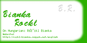 bianka rockl business card